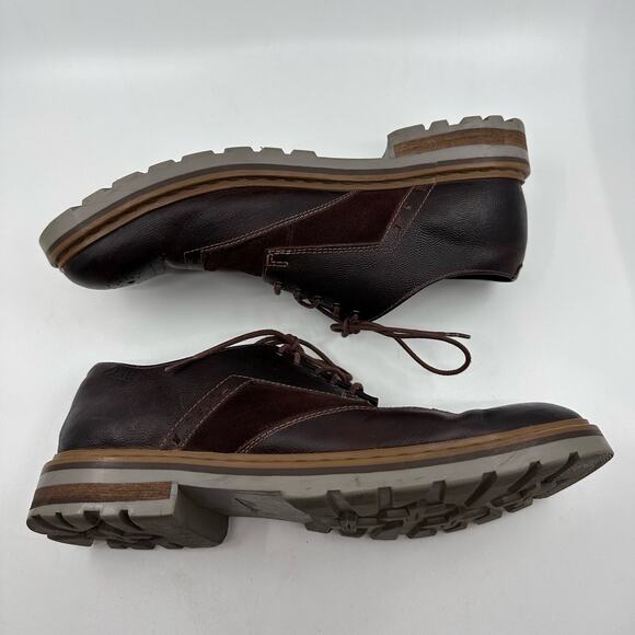 Clarks Mens Leather Upper Wingtip Dress Shoes Brown US 9.5 Lace-Up Office Formal - Picture 4 of 16
